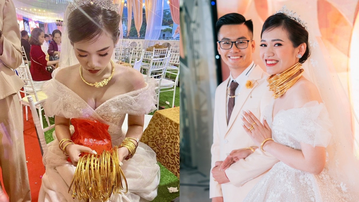 Cô dâu đeo vàng trĩu cổ trong đám cưới hơn 1000 khách · SaoStyle